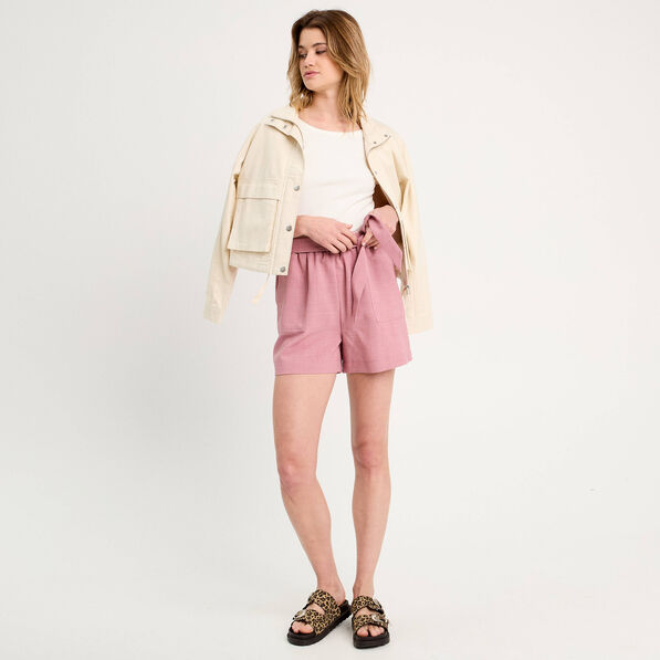 combishort ceinturee vieux rose femme Combishort ceinturée vieux rose femme