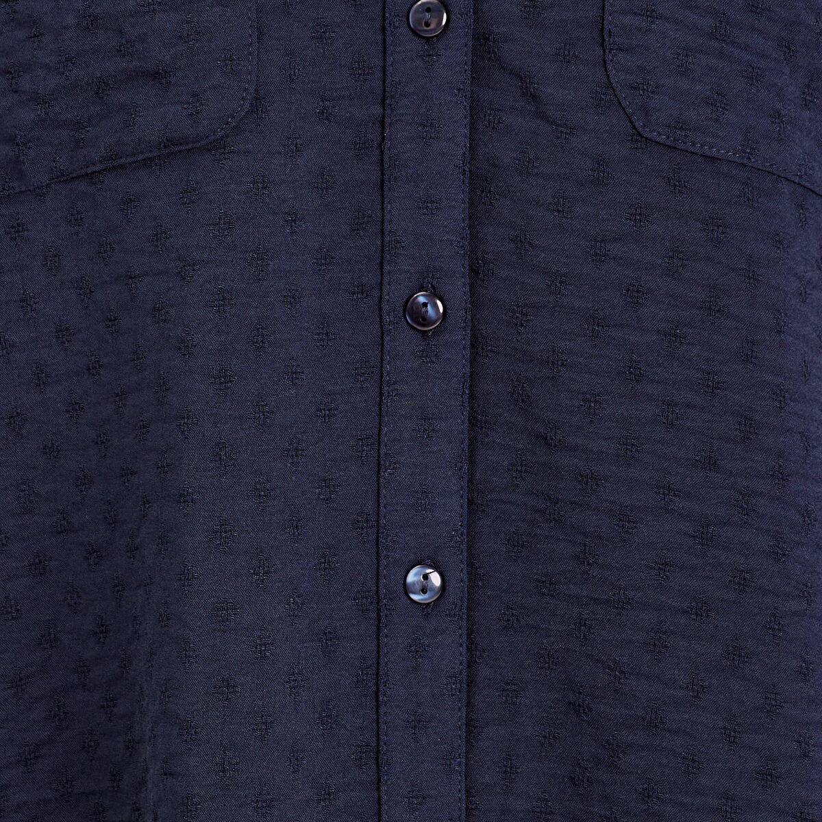 Chemise manches longues bleu marine femme