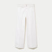 Jean wide leg taille haute denim blanc femme
