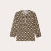 Blouse manches 3/4 vert femme