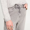 Jeans mom taille haute denim gris femme