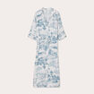 Robe chemise longue droite ecru femme