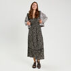 Robe longue évasée multicolore femme