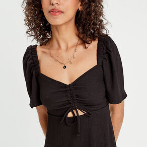 robe droite avec noeud noir femme Robe droite avec noeud noir femme