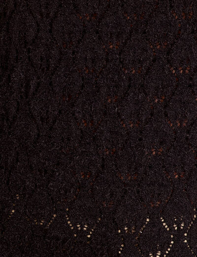 Pull manches longues noir femme