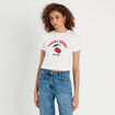 T-shirt cropped blanc femme
