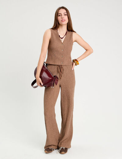 Débardeur sans manches marron femme