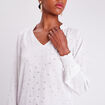 Blouse manches longues ecru femme