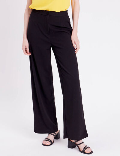 Pantalon large noir femme