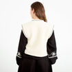 Veste sans manches brod&eacute;e ecru femme