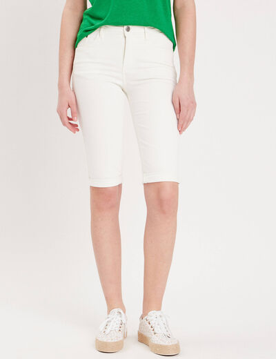 Pantacourt blanc femme