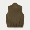 Veste sans manches col montant bouclette vert kaki femme