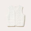 Gilet matelass&eacute; sans manches ecru femme