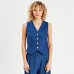 Veston sans manches bleu marine femme