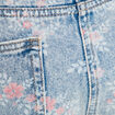 Short droit en jean rose clair femme