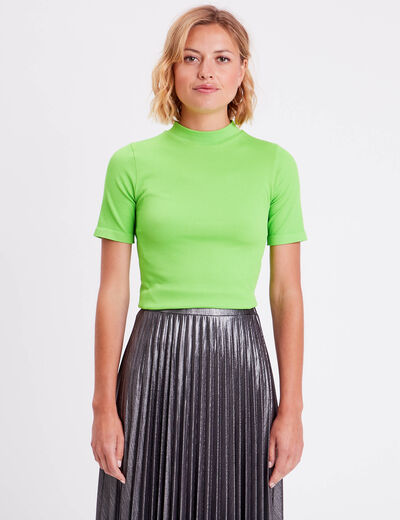 T-shirt manches courtes vert femme