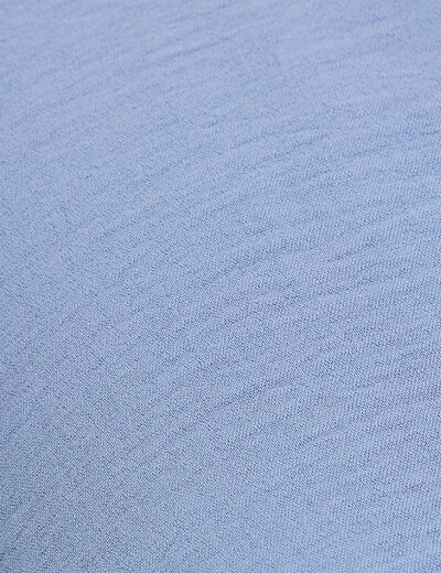 Robe évasée taille élastiquée bleu gris femme