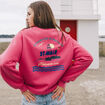 Sweat col rond manches longues rose fushia femme