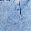 Jeans large zippé denim bleach femme