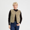 Gilet sans manches velours vert femme