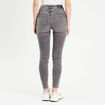 Jeans skinny taille haute denim gris femme