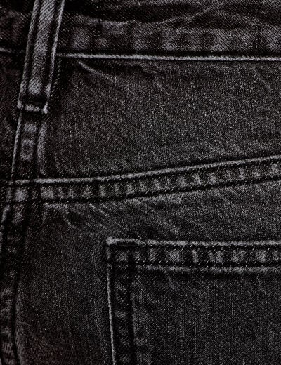 Jeans droit 5 poches denim snow noir femme