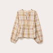 Blouse manches longues camel femme