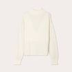 Pull col montant ecru femme