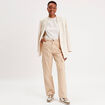 Pantalon large cargo sable femme