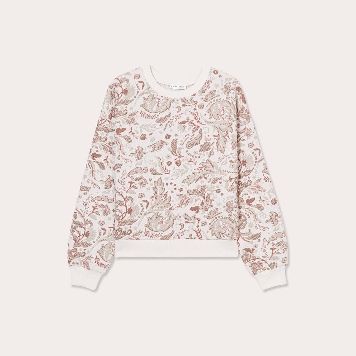Sweat manches longues blanc femme
