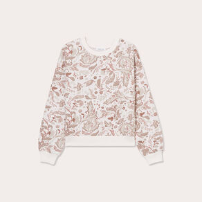 Sweat manches longues blanc femme