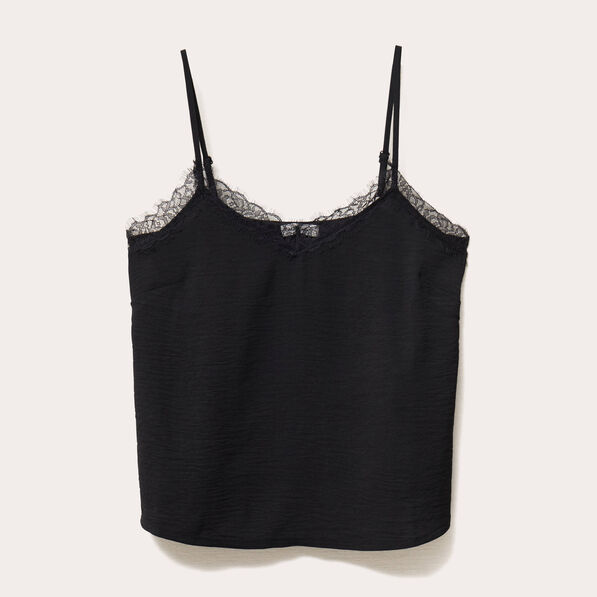 Caraco bretelles fines noir femme