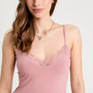 Body avec dentelle vieux rose femme