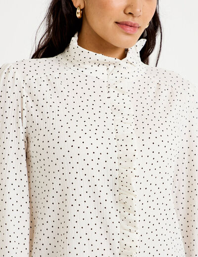 Blouse manches longues blanc femme