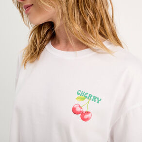 T-shirt manches courtes blanc femme