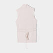 Débardeur col montant beige femme