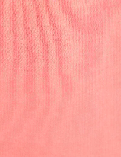 T-shirt oversize manches courtes rose corail femme