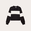 Polo manches longues noir femme