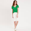 Pantacourt blanc femme