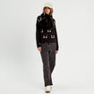 Pull manches longues noir femme