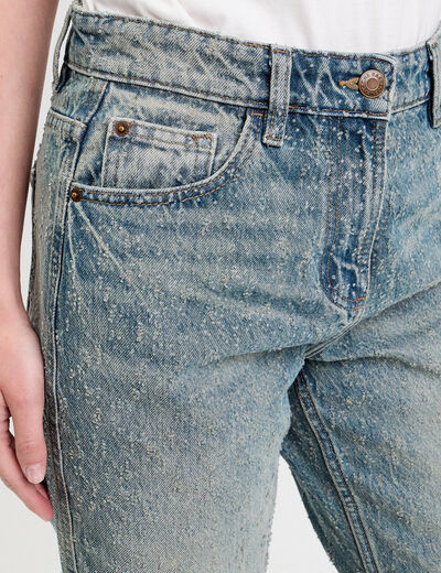 Jean droit taille standard denim dirty femme