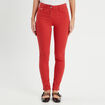 Jeans slim 5 poches rouge femme