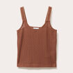 Débardeur effet crochet marron femme