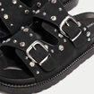 Mules &agrave; d&eacute;tails clout&eacute;s noir femme