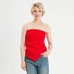 Bustier sans manches rouge femme
