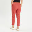 Pantalon chino 7/8ème vieux rose femme