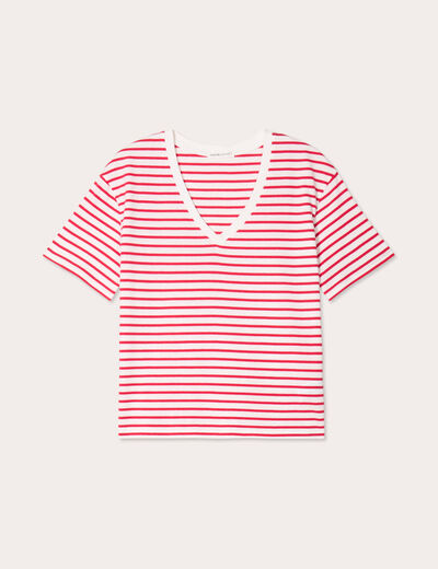 T-shirt manches courtes blanc femme