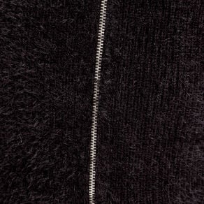 gilet zippe mailles duveteuses noir femme Gilet zippé mailles duveteuses noir femme