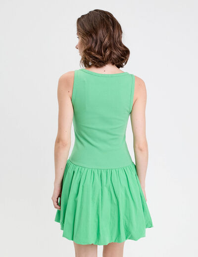 Robe boule 2 en 1 vert femme