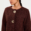 Veste effet polaire marron clair femme